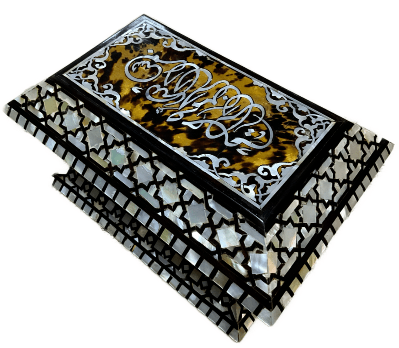 Handmade Wooden Jewelry Box Wood Trinket Storage Wood Box Mother of Pearl Inlay - Laila Hand Made Gifts