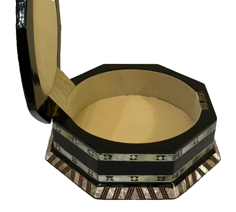 Handmade Wooden Jewelry Box Wood Trinket Storage Wood Box Mother of Pearl Inlay