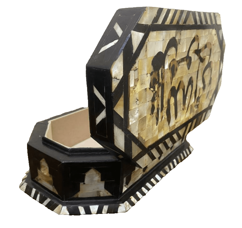 Handmade Wooden Jewelry Box Wood Trinket Storage Wood Box Mother of Pearl Inlay - Laila Hand Made Gifts