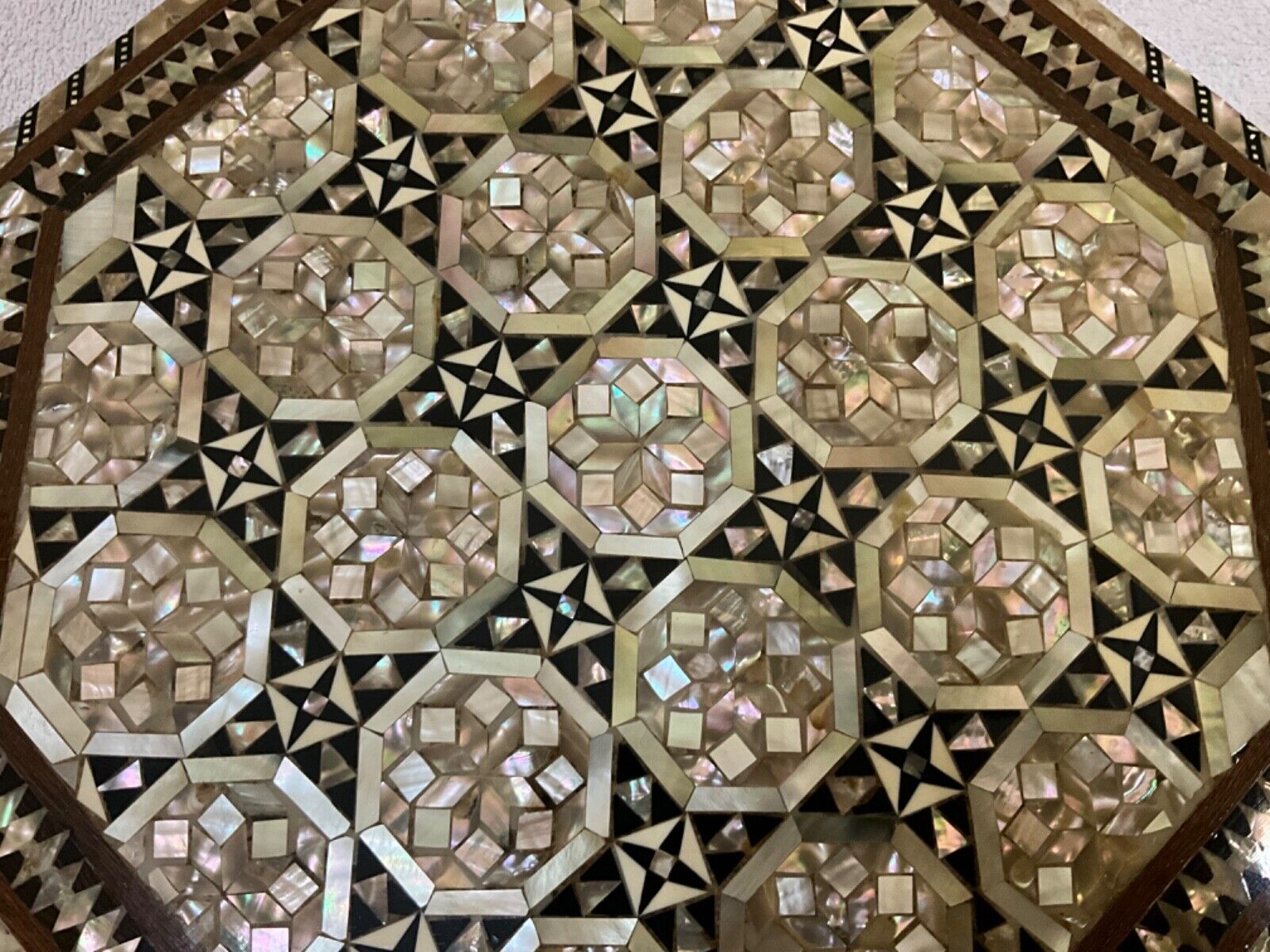 Handmade Wooden Jewelry Box Wood Trinket Storage Wood Box Mother of Pearl Inlay