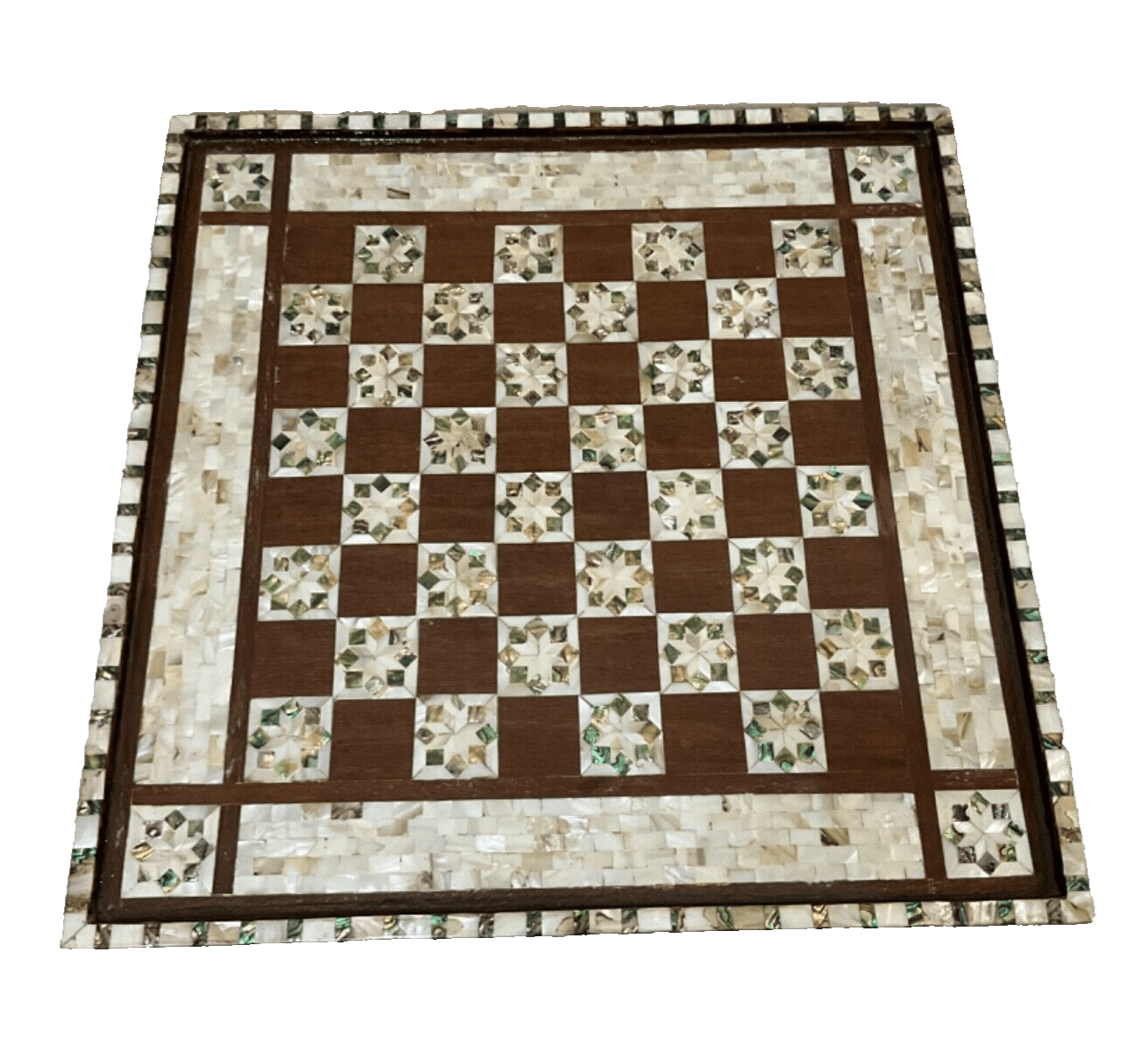 Handmade Wooden Chess Board, Wood Chess Board, Game Board, Mother of Pearl Inlay - Laila Hand Made Gifts