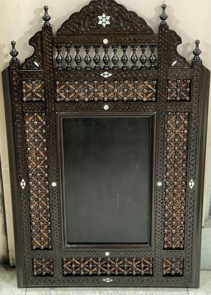 Handmade Mirror Wall Frames Decor, Art Decor Furniture, Wood Mirror Frame Inlaid