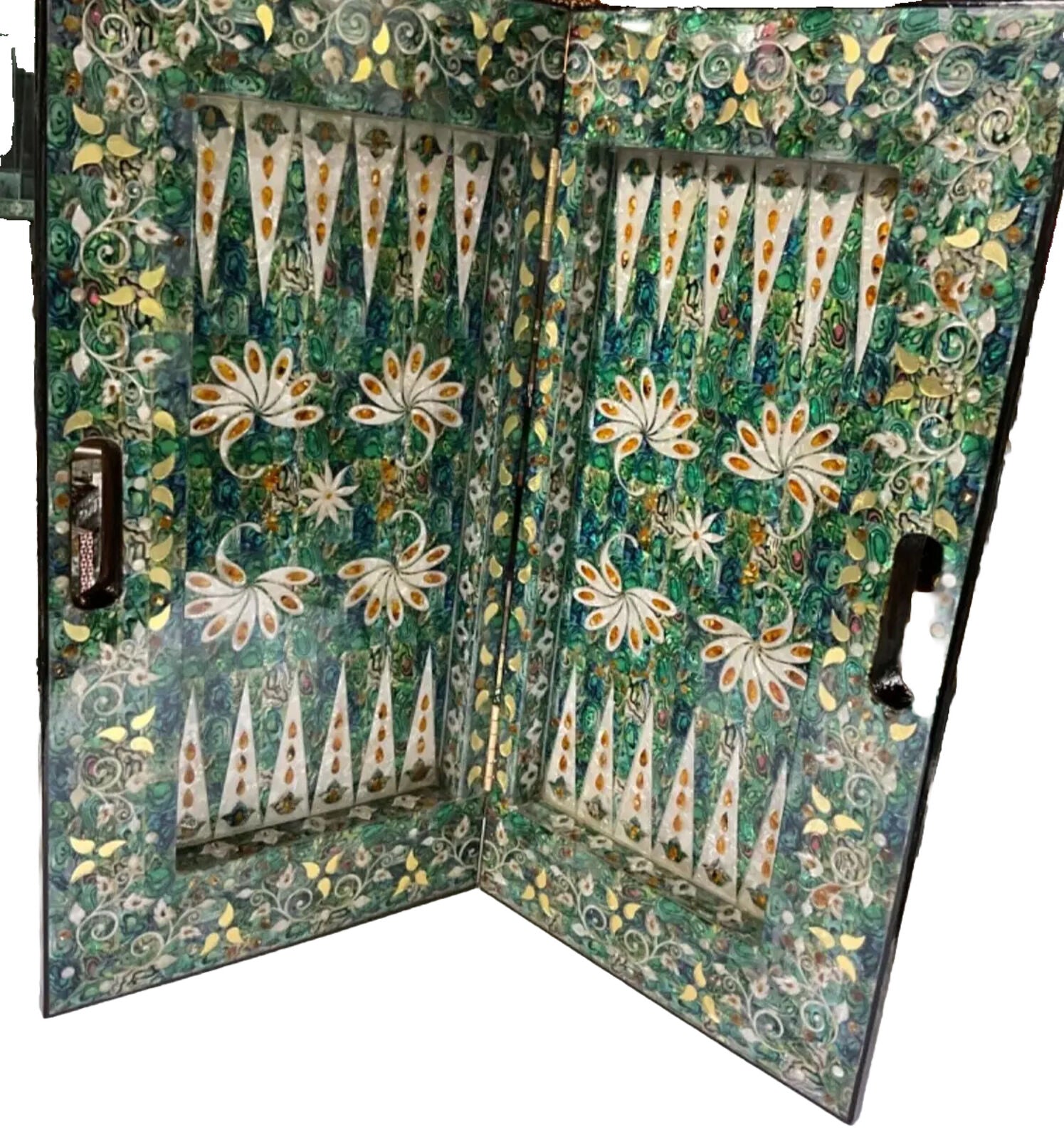 Handmade, Wooden Backgammon Board, Wood Chess Board, Game Board, Mother of Pearl