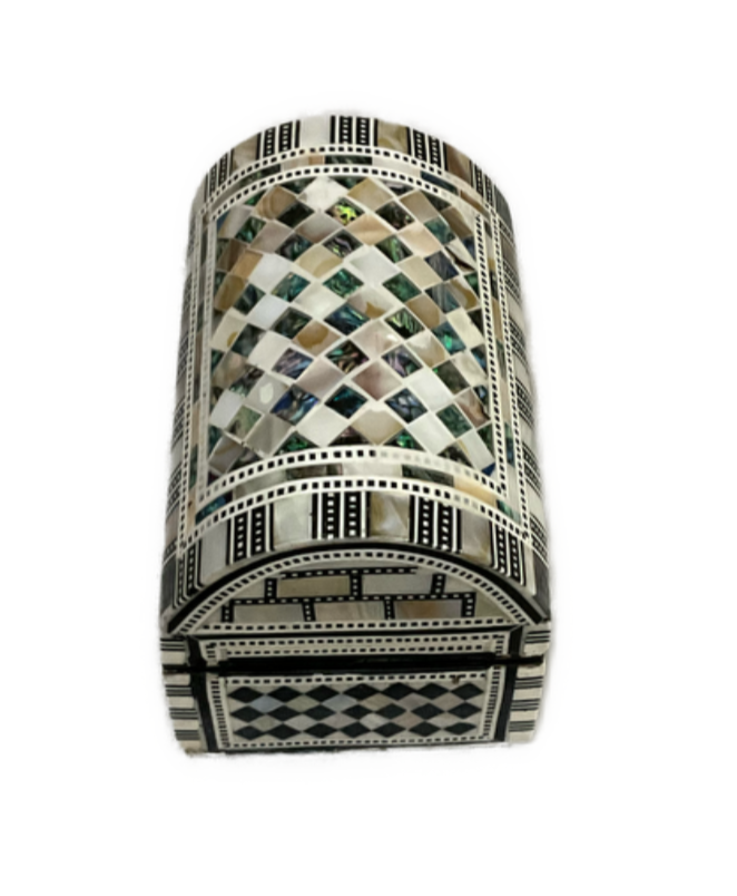 Handmade Wooden Jewelry Box Wood Trinket Storage Wood Box Mother of Pearl Inlay