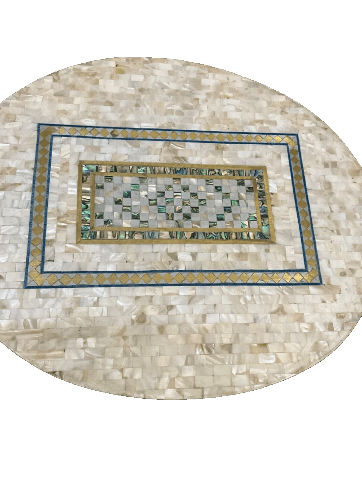 Handmade Wooden End Table Carving Wood Table Home Decor Mother of Pearl Inlay - Laila Hand Made Gifts