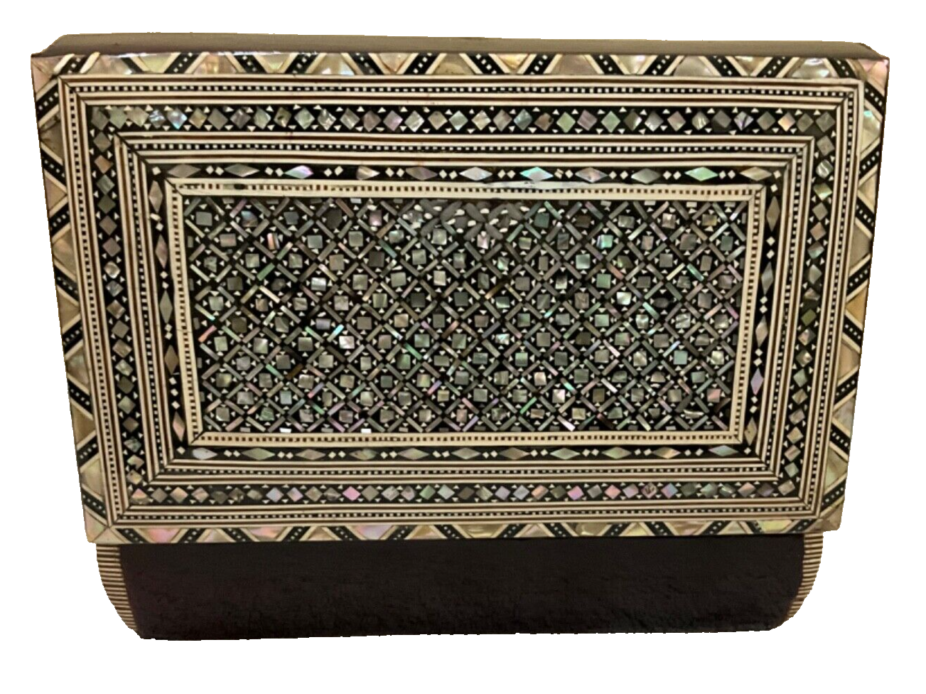 Handmade Wooden Jewelry Box Wood Trinket Storage Wood Box Mother of Pearl Inlay