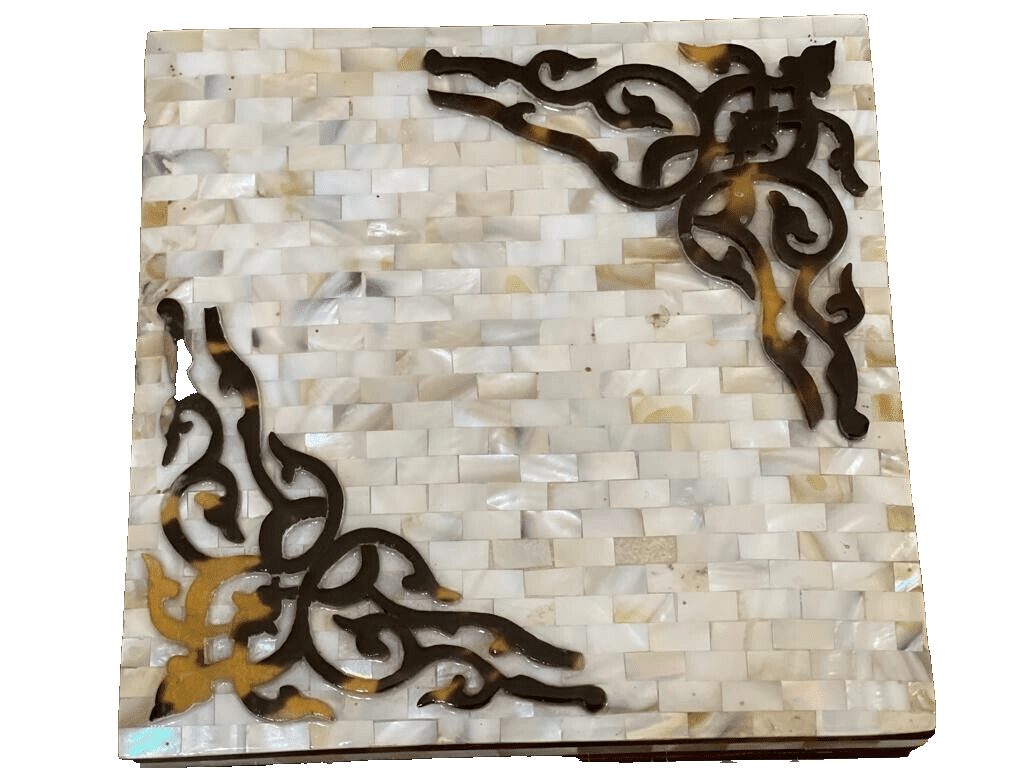 Handmade Wooden Jewelry Box Wood Trinket Storage Wood Box Mother of Pearl Inlay - Laila Hand Made Gifts