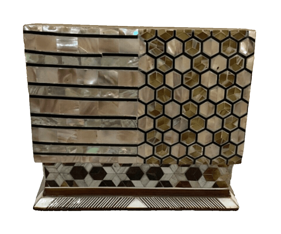 Handmade Wooden Jewelry Box Wood Trinket Storage Wood Box Mother of Pearl Inlay - Laila Hand Made Gifts