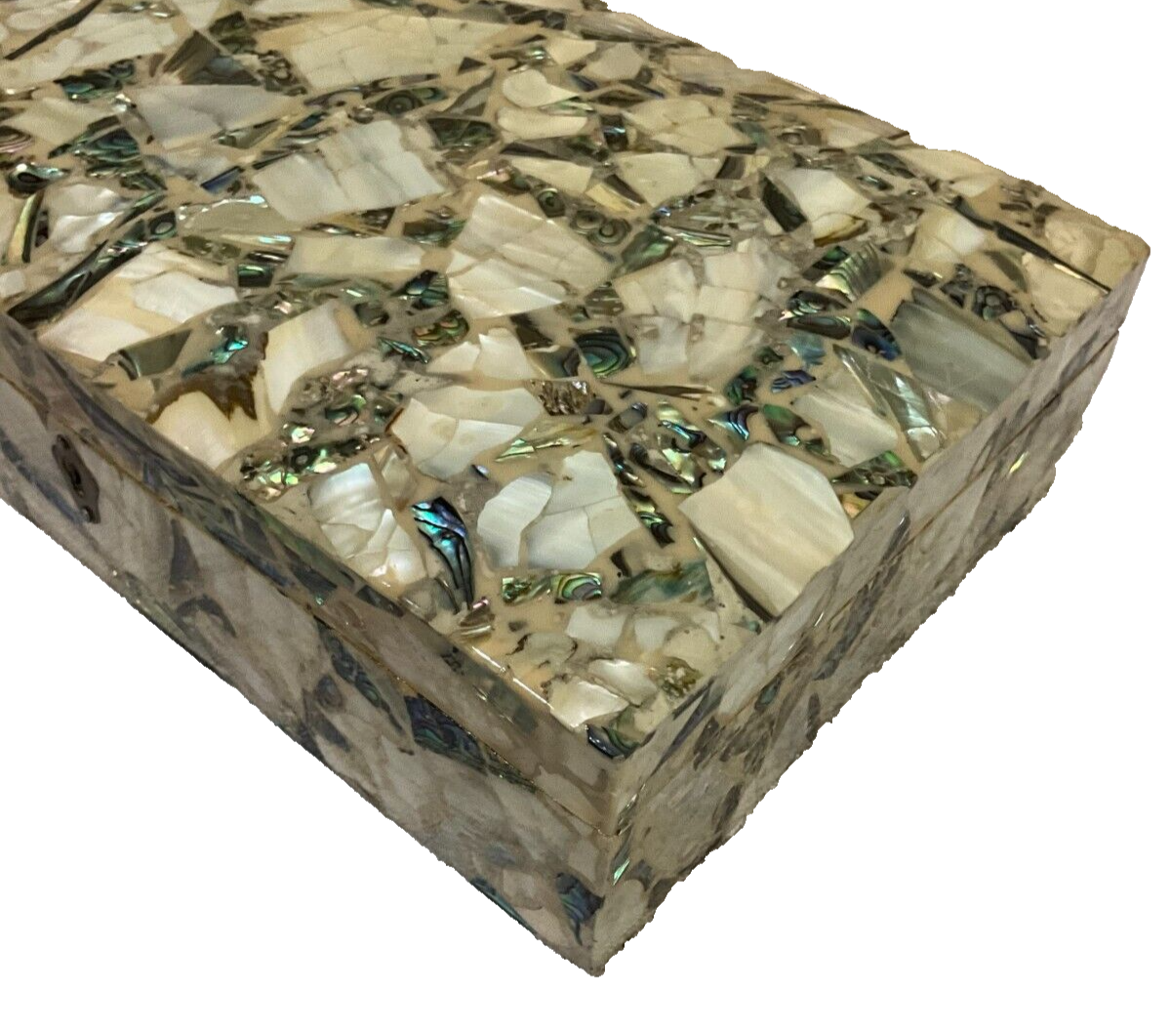 Handmade Wooden Jewelry Box Wood Trinket Storage Wood Box Mother of Pearl Inlay