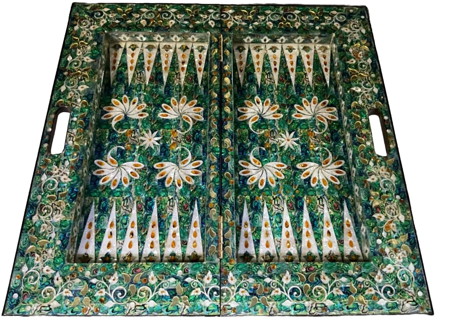 Handmade, Wooden Backgammon Board, Wood Chess Board, Game Board, Mother of Pearl