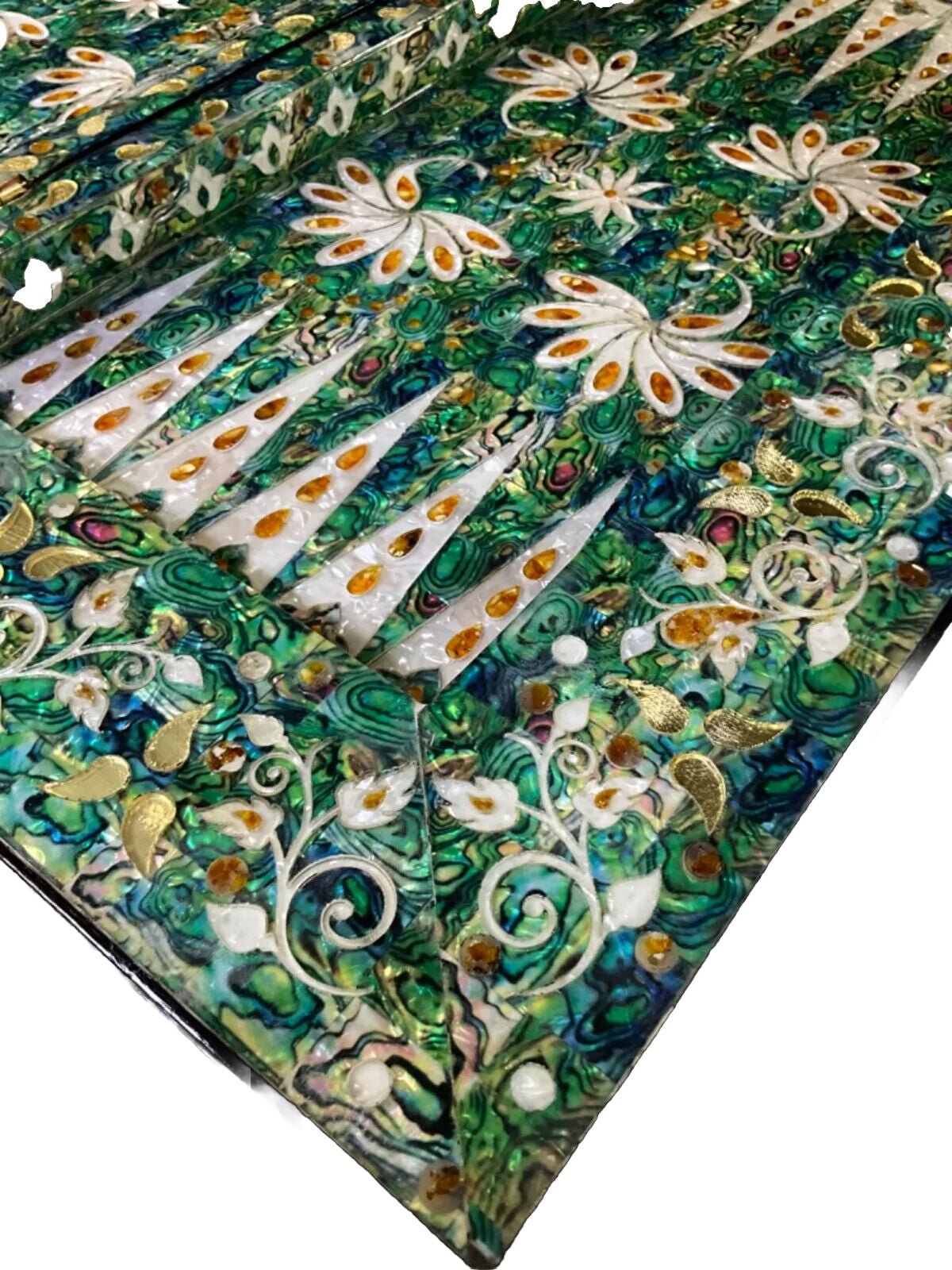 Handmade, Wooden Backgammon Board, Wood Chess Board, Game Board, Mother of Pearl - Laila Hand Made Gifts