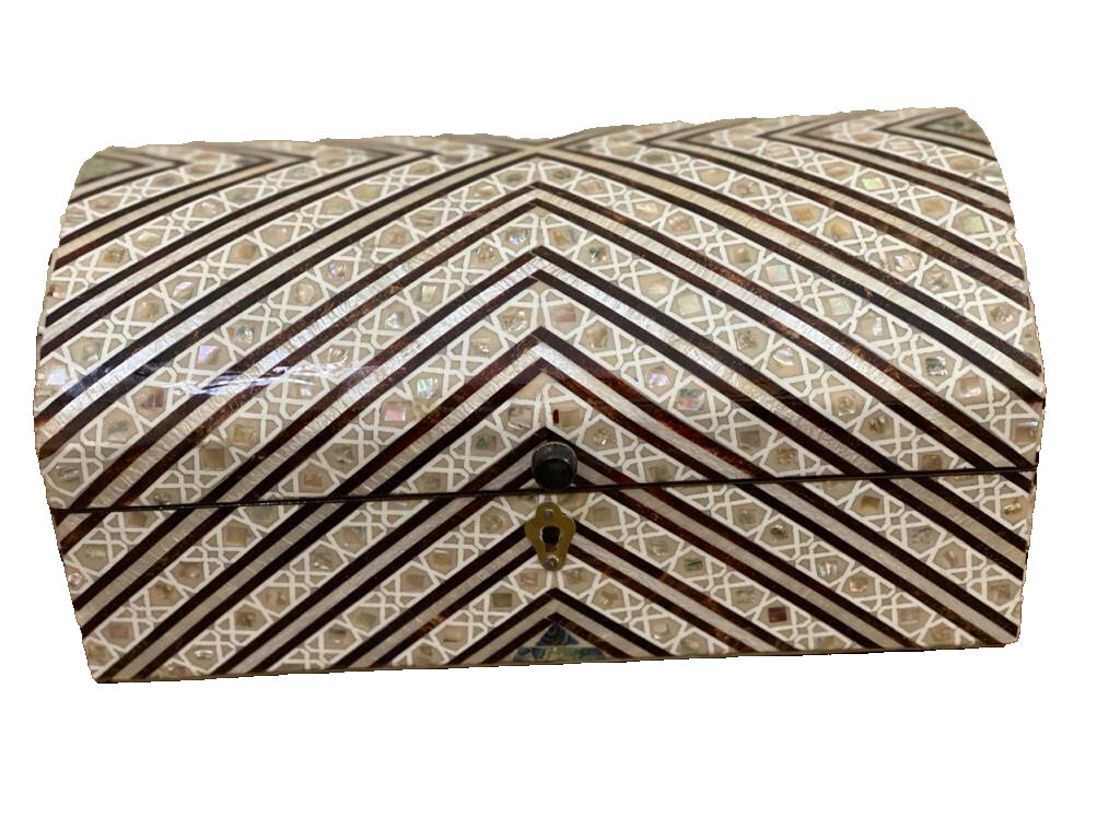 Handmade Wooden Jewelry Box Wood Trinket Storage Wood Box Mother of Pearl Inlay