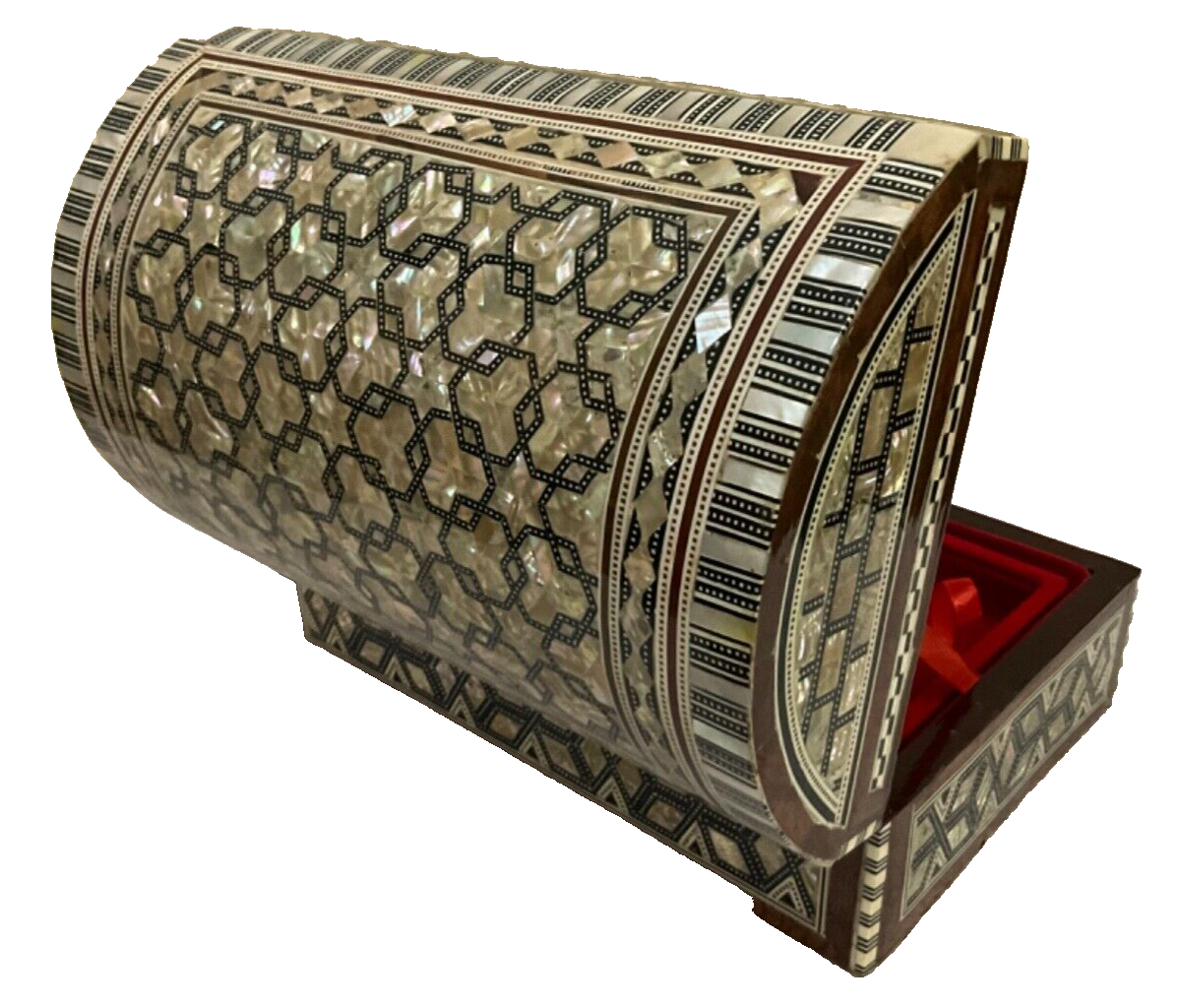 Handmade Wooden Jewelry Box Wood Trinket Storage Wood Box Mother of Pearl Inlay