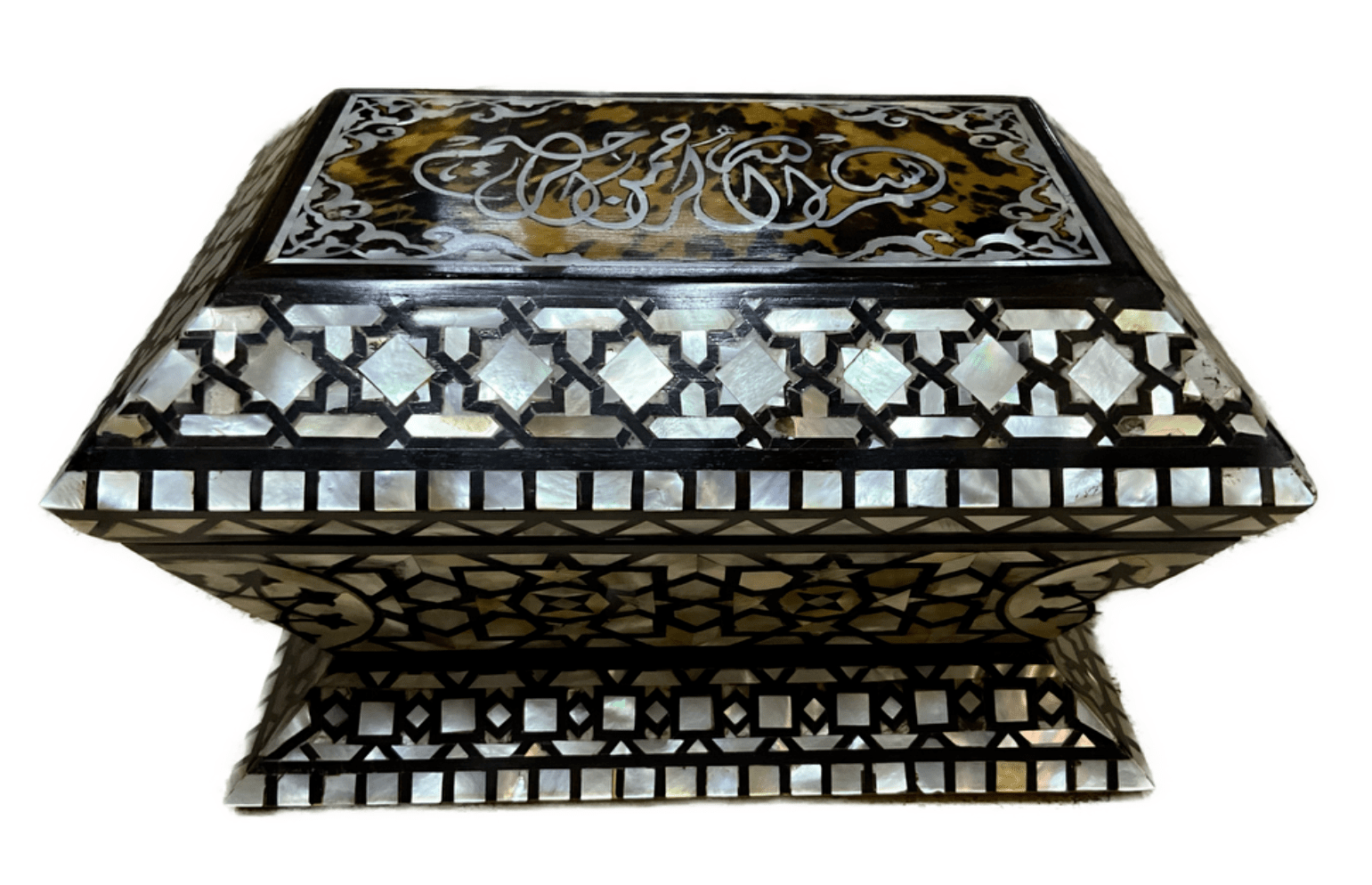 Handmade Wooden Jewelry Box Wood Trinket Storage Wood Box Mother of Pearl Inlay - Laila Hand Made Gifts