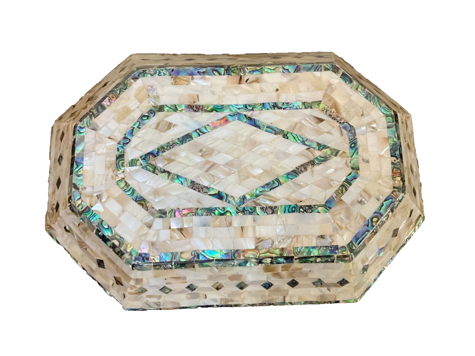 Handmade Wooden Jewelry Box Wood Trinket Storage Wood Box Mother of Pearl Inlay