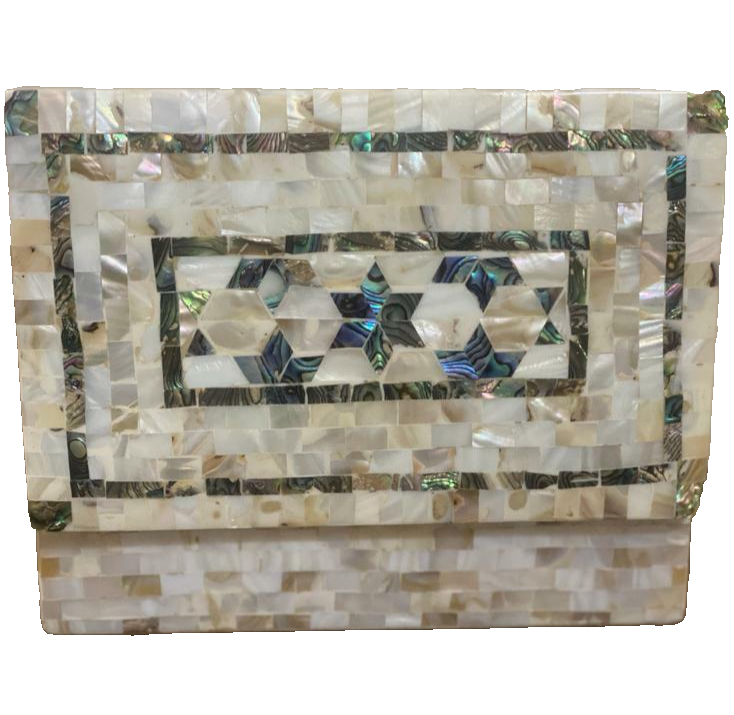 Handmade Wooden Jewelry Box Wood Trinket Storage Wood Box Mother of Pearl Inlay