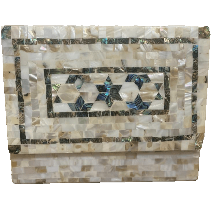 Handmade Wooden Jewelry Box Wood Trinket Storage Wood Box Mother of Pearl Inlay - Laila Hand Made Gifts