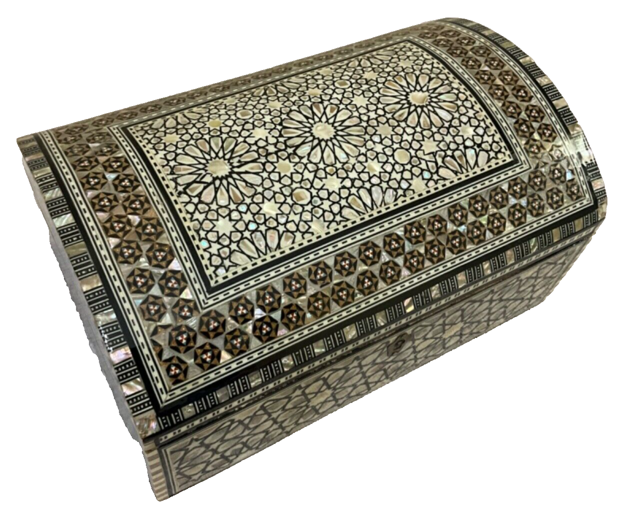 Handmade Wooden Jewelry Box Wood Trinket Storage Wood Box Mother of Pearl Inlay