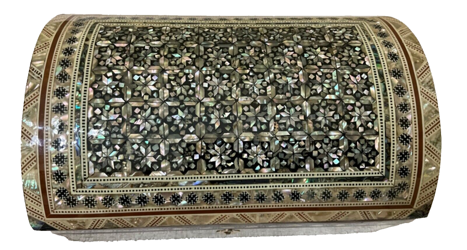 Handmade Wooden Jewelry Box Wood Trinket Storage Wood Box Mother of Pearl Inlay