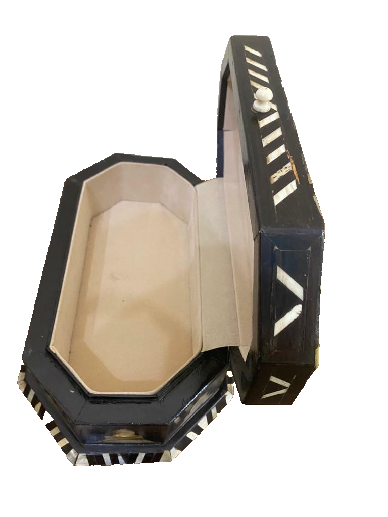 Handmade Wooden Jewelry Box Wood Trinket Storage Wood Box Mother of Pearl Inlay