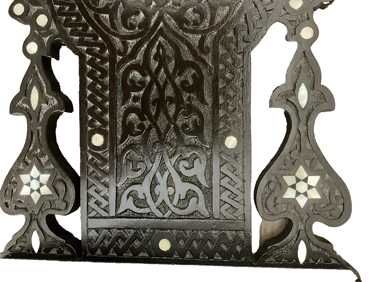 Handmade, Antique Egyptian, Wood Wall Shelf, Handwork Carving wood, Inlaid Shell