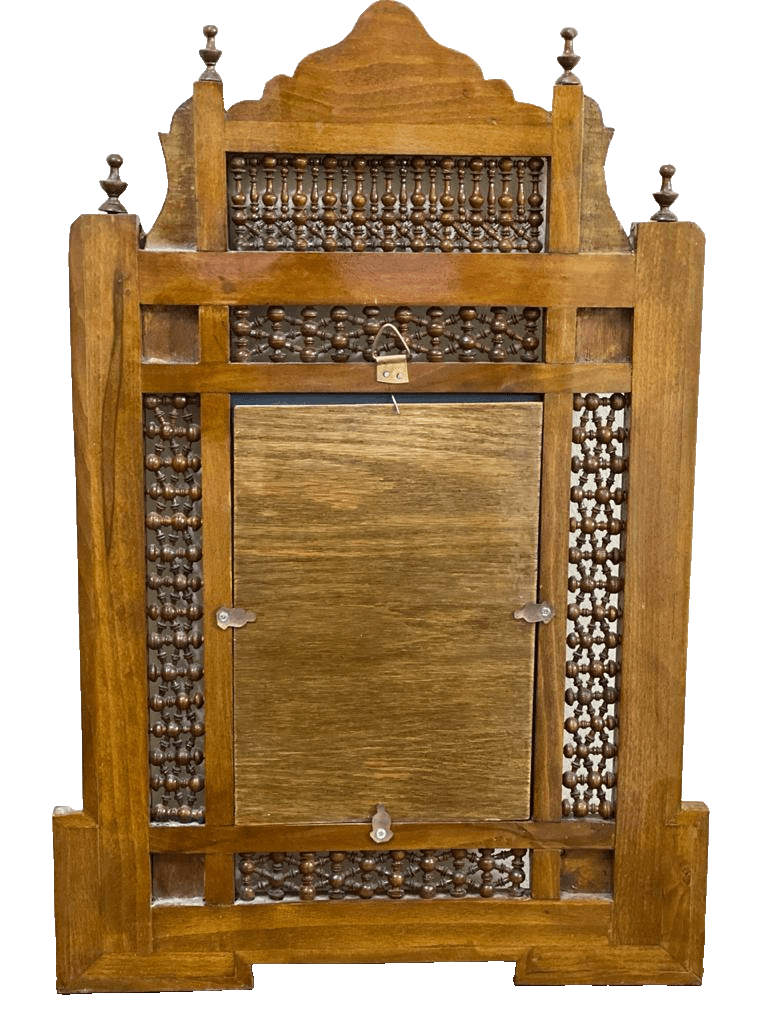 Handmade Mother of pearl Inlay Wood Wall Hanging Mirror Frame Antique Home Decor - Laila Hand Made Gifts