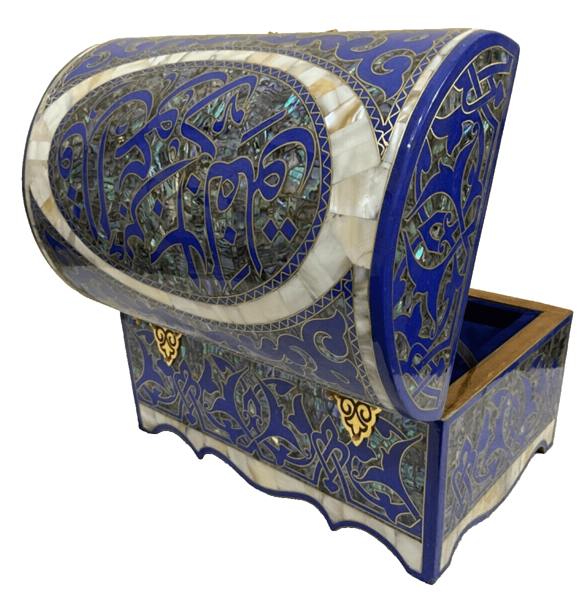 Handmade Wooden Jewelry Box Wood Trinket Storage Wood Box Mother of Pearl Inlay - Laila Hand Made Gifts