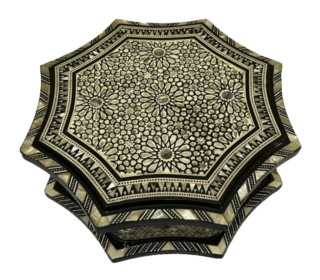 Handmade Wooden Jewelry Box Wood Trinket Storage Wood Box Mother of Pearl Inlay - Laila Hand Made Gifts