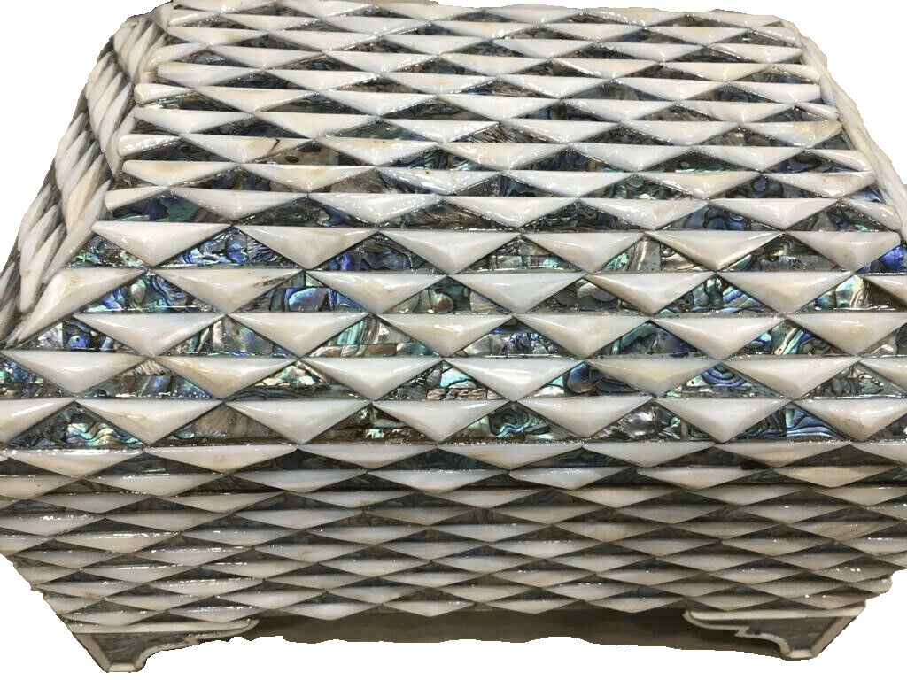 Handmade Wooden Jewelry Box Wood Trinket Storage Wood Box Mother of Pearl Inlay - Laila Hand Made Gifts