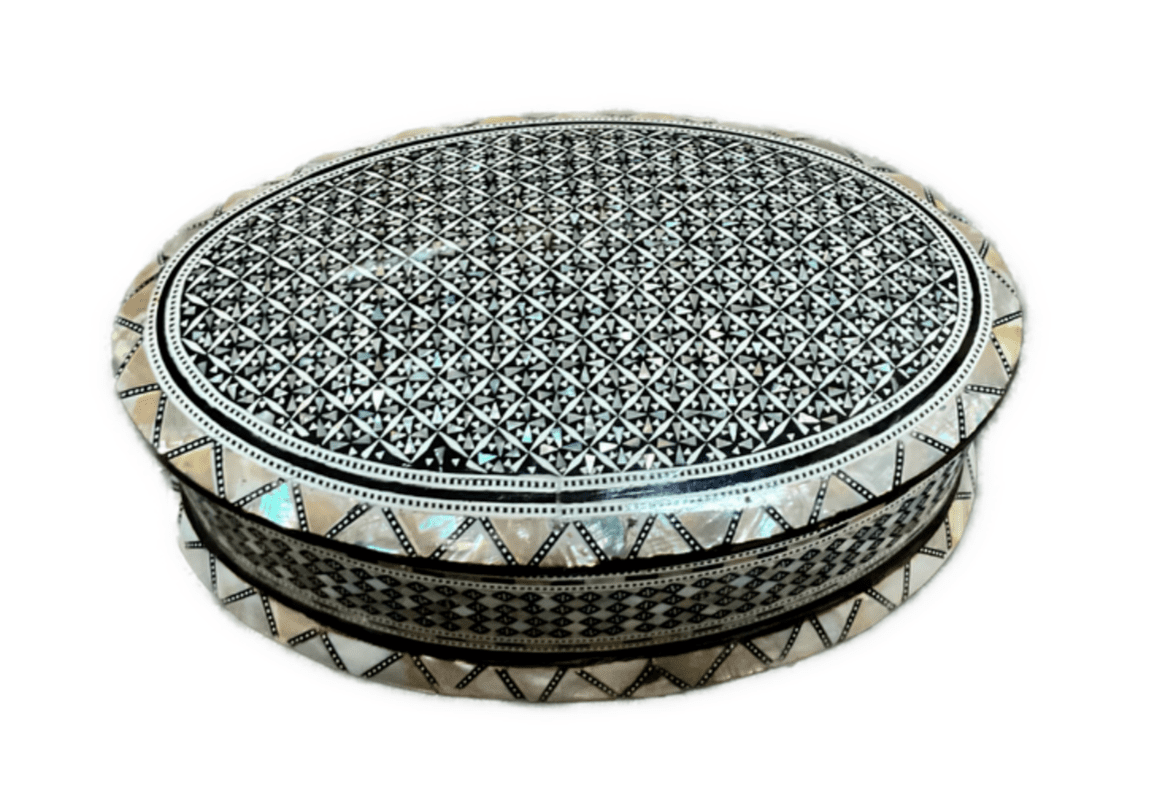 Handmade Wooden Jewelry Box Wood Trinket Storage Wood Box Mother of Pearl Inlay - Laila Hand Made Gifts