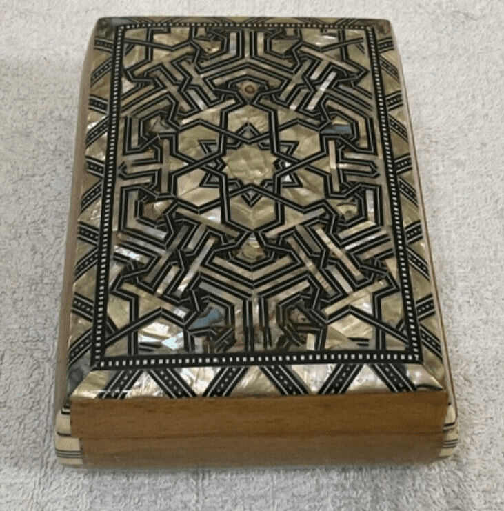 Handmade Wooden Jewelry Box Wood Trinket Storage Wood Box Mother of Pearl Inlay - Laila Hand Made Gifts