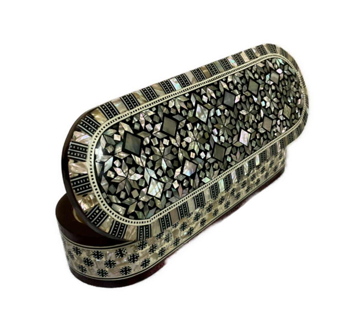 Handmade Wooden Jewelry Box Wood Trinket Storage Wood Box Mother of Pearl Inlay