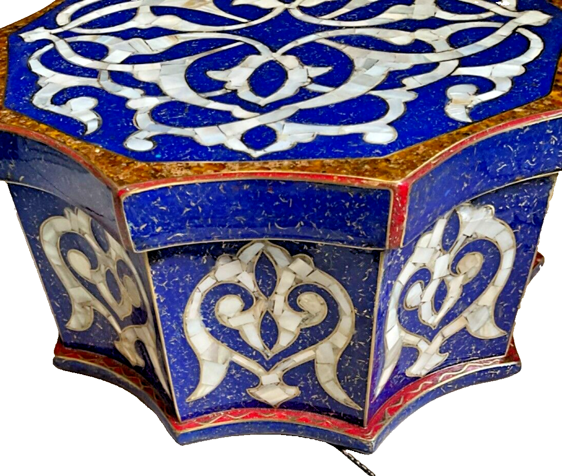 Handmade Wooden Jewelry Box Wood Trinket Storage Wood Box Mother of Pearl Inlay