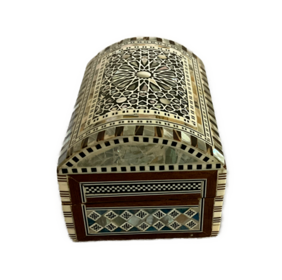 Handmade Wooden Jewelry Box Wood Trinket Storage Wood Box Mother of Pearl Inlay