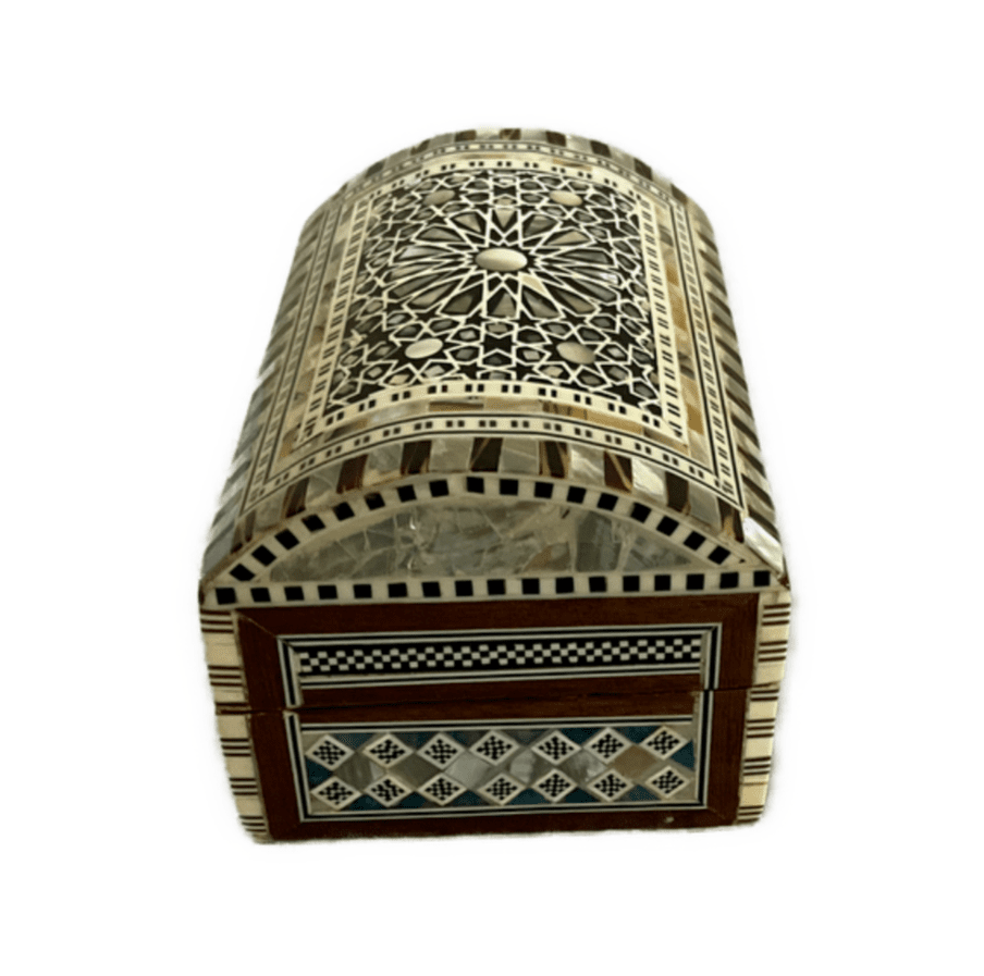 Handmade Wooden Jewelry Box Wood Trinket Storage Wood Box Mother of Pearl Inlay - Laila Hand Made Gifts