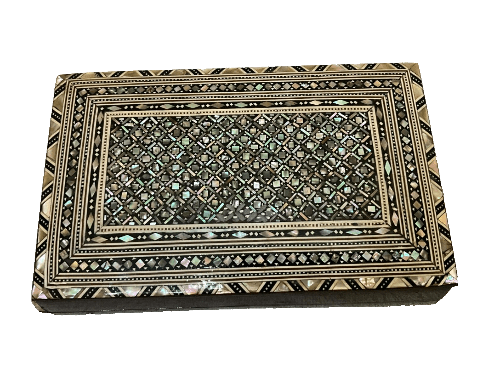 Handmade Wooden Jewelry Box Wood Trinket Storage Wood Box Mother of Pearl Inlay - Laila Hand Made Gifts