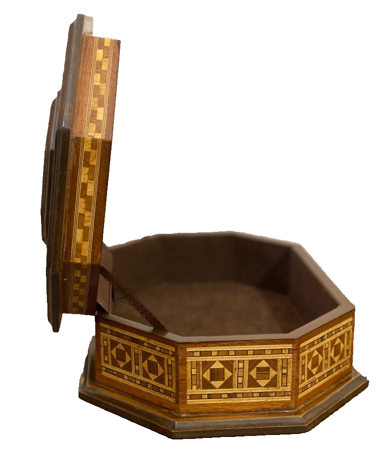 Handmade Wooden Box Wood Jewelry Box Storage Wooden Box Marquetry Mosaic Inlay