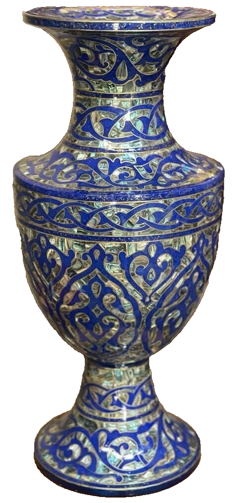 Handmade, Wooden Vase, Vintage Home decor, Gift for Her, Mother of Pearl 24" H - Laila Hand Made Gifts