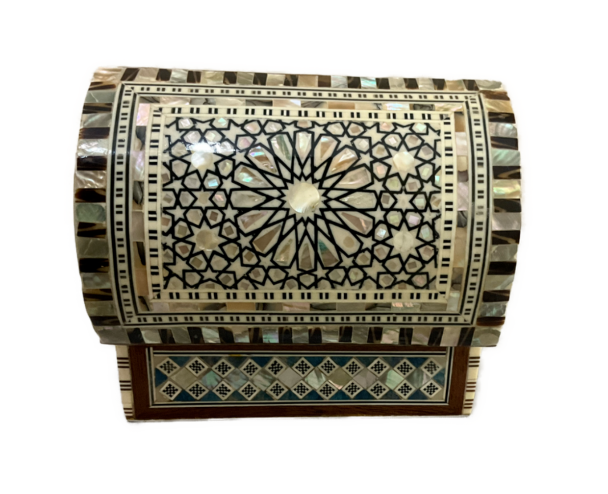 Handmade Wooden Jewelry Box Wood Trinket Storage Wood Box Mother of Pearl Inlay