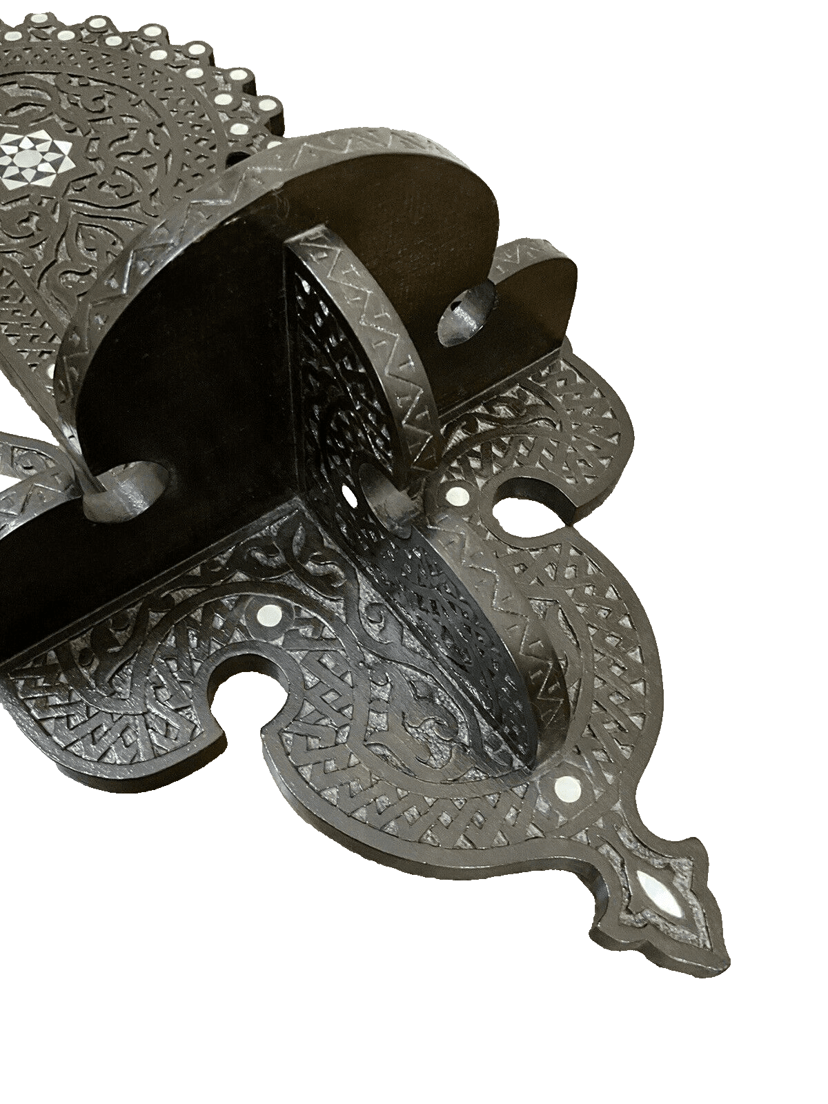 Handmade, Antique Egyptian, Wood Wall Shelf, Handwork Carving wood, Inlaid Shell - Laila Hand Made Gifts