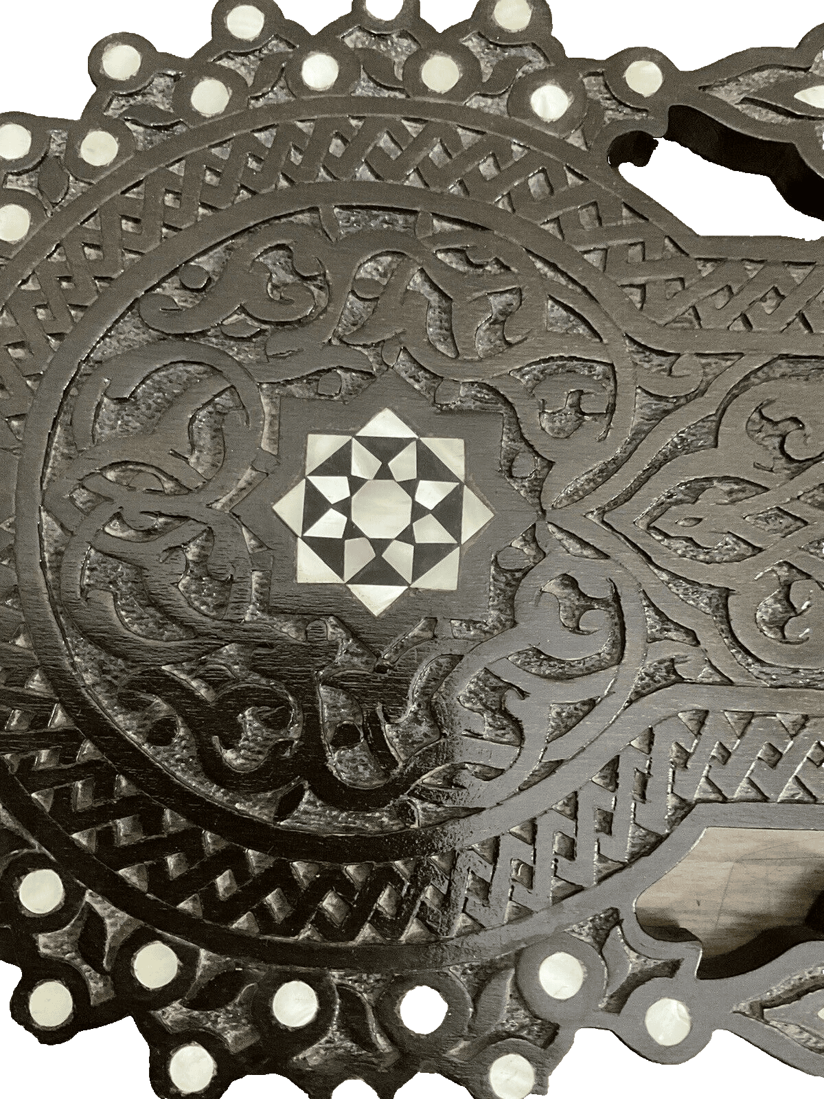 Handmade, Antique Egyptian, Wood Wall Shelf, Handwork Carving wood, Inlaid Shell - Laila Hand Made Gifts