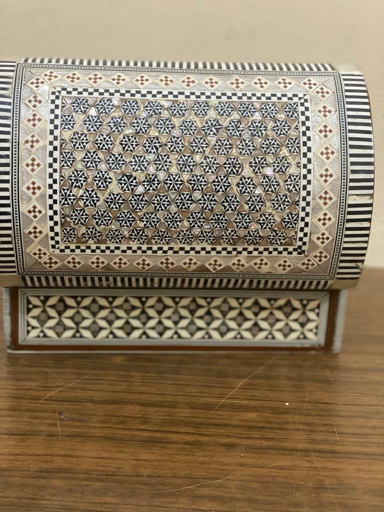 Handmade Wooden Jewelry Box Wood Trinket Storage Wood Box Mother of Pearl Inlay