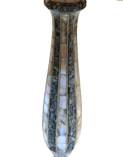 Handmade Wooden End Table Carving Wood Table Home Decor Mother of Pearl Inlay - Laila Hand Made Gifts