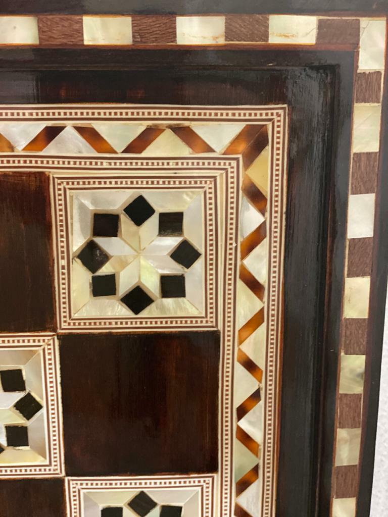 Handmade, Wooden Backgammon Board, Wood Chess Board, Mother of Pearl Inlay (21")
