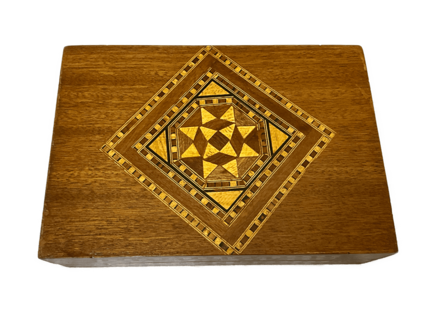 Handmade Wooden Jewelry Box Wood Trinket Storage Wood Box Marquetry Mosaic Inlay - Laila Hand Made Gifts