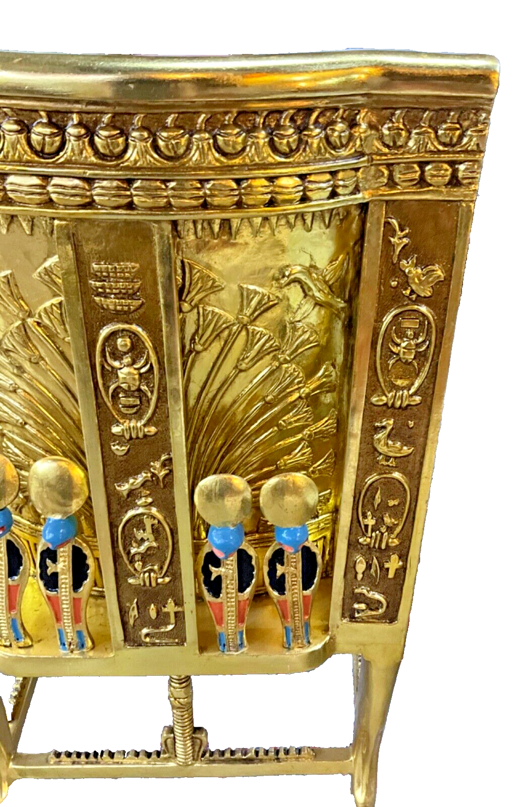 Handmade, Antique Carving Wood Chair, King TUT ANKH AMON, Pharaonic Wood Chair - Laila Hand Made Gifts