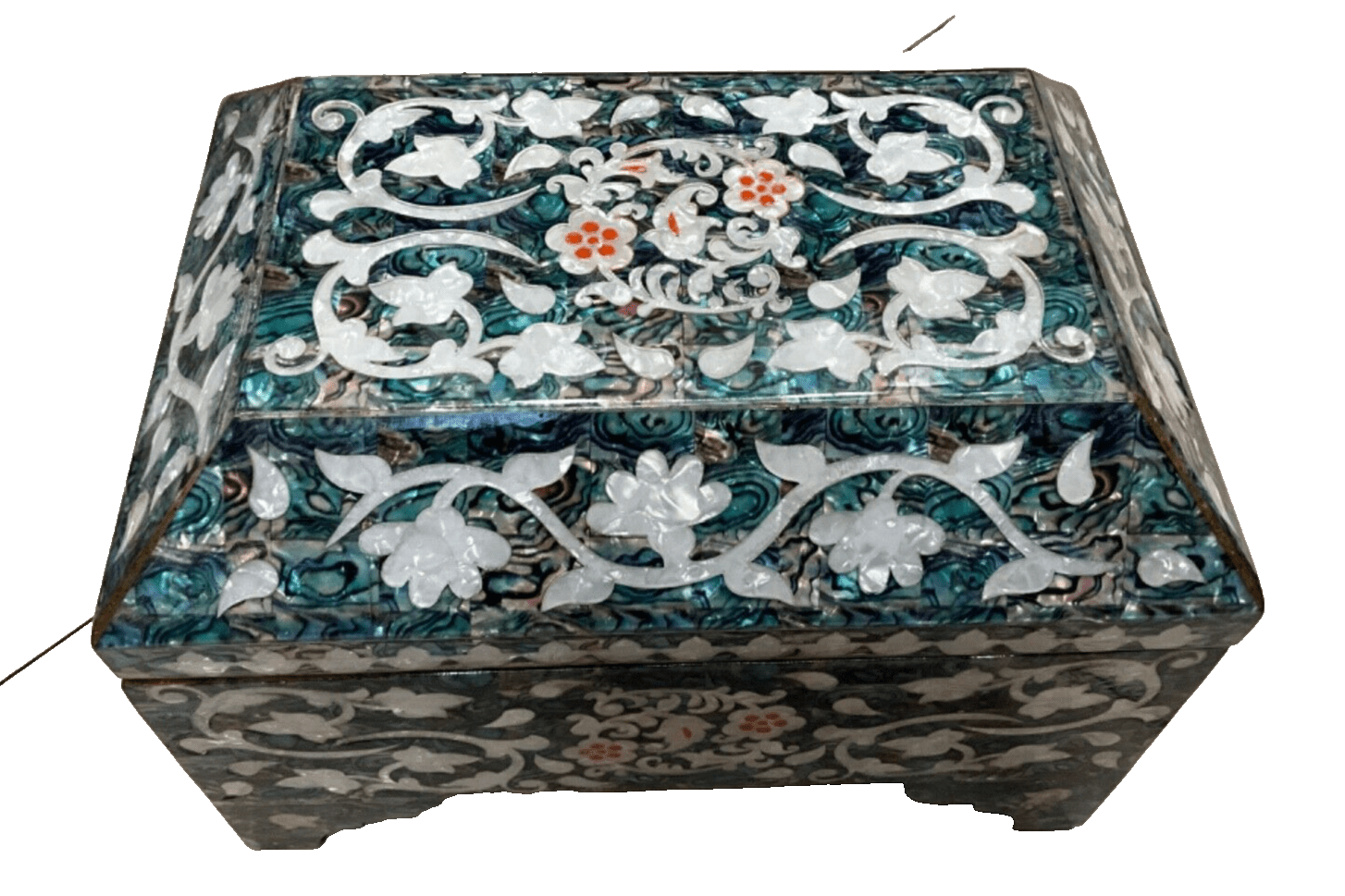 Handmade Wooden Jewelry Box Wood Trinket Storage Wood Box Mother of Pearl Inlay - Laila Hand Made Gifts