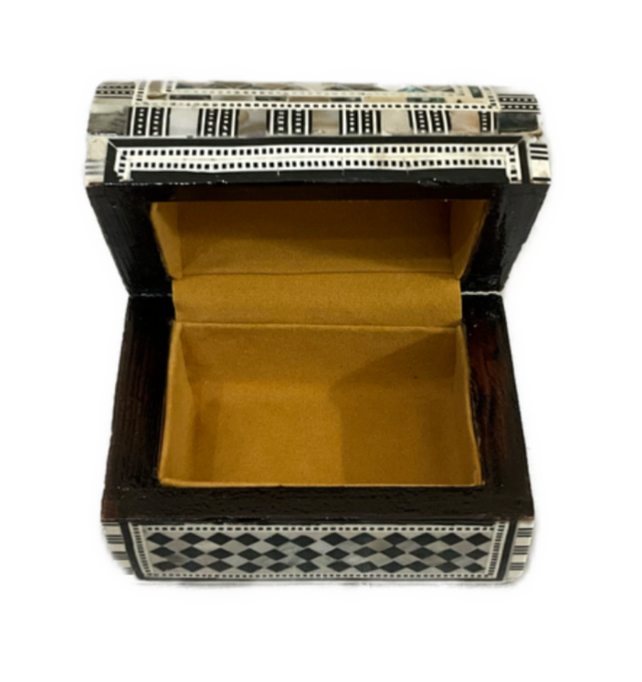 Handmade Wooden Jewelry Box Wood Trinket Storage Wood Box Mother of Pearl Inlay