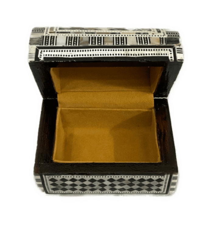 Handmade Wooden Jewelry Box Wood Trinket Storage Wood Box Mother of Pearl Inlay - Laila Hand Made Gifts