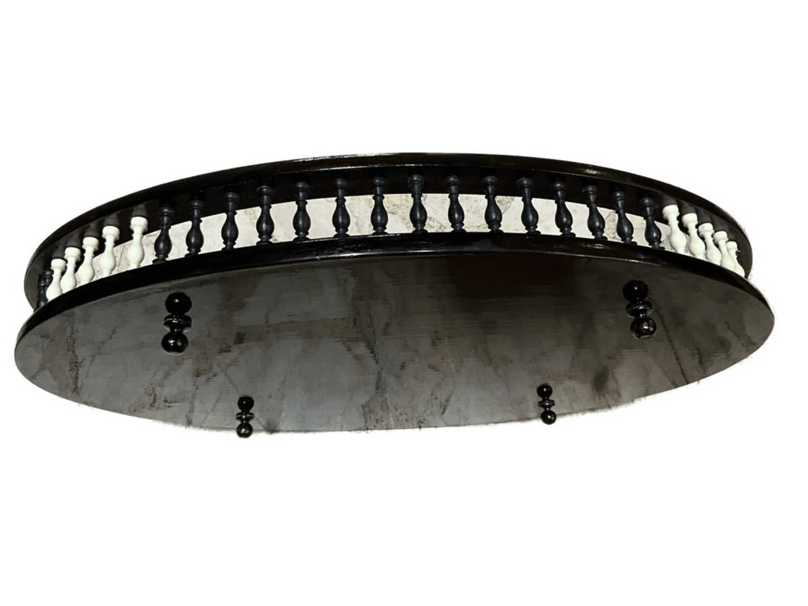 Antique Handmade Serving wood Tray inlaid Mother of Pearl (20"x14.8") - Laila Hand Made Gifts